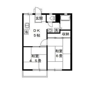 小野寺ハイツ B棟【1階】の間取り