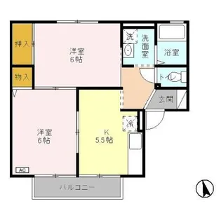 フローラハイツ A【2階】の間取り