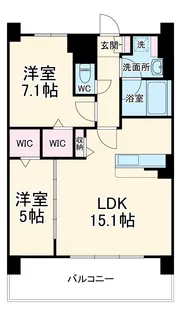 メゾンドボヌール弁天町【8階】の間取り