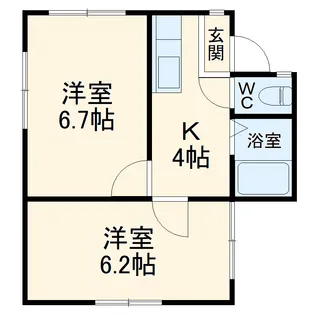 ジュネス八洲(ヤシマ)【2階】の間取り