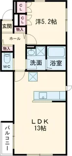 エテルニタ【201号室】の間取り