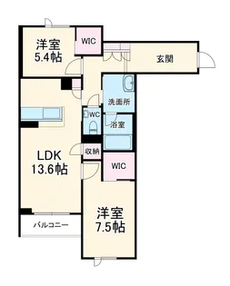 エーゲリア【206号室】の間取り