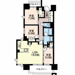 グランドメゾン安城 【201号室】の間取り