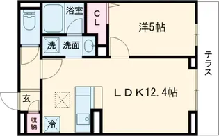 セレスティア桜上水【1階】の間取り