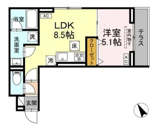 セレスティア桜上水【1階】の間取り