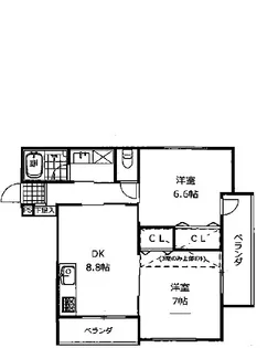 ルネ・丸美Ⅳ【2階】の間取り