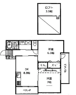 ルネ・丸美Ⅳ【3階】の間取り