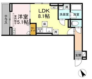 セレスティア桜上水【1階】の間取り
