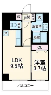 CASSIA藤沢本町【5階】の間取り