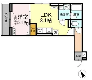 セレスティア桜上水【2階】の間取り