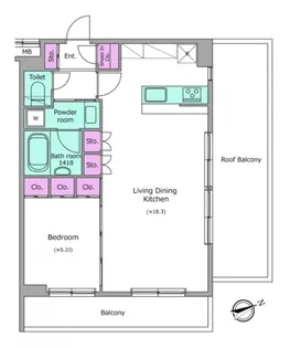 ラクラス四谷【4階】の間取り