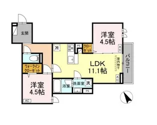 セレスティア桜上水【3階】の間取り