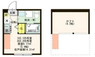 ハーモニーテラス宇喜田町【1階】の間取り