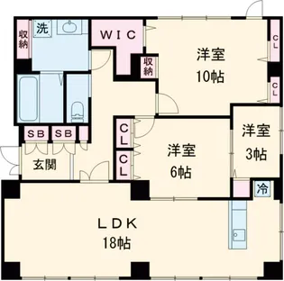 パームツリー自由が丘【201号室】の間取り