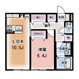 HEIMMAISON中田本町A【1階】の間取り
