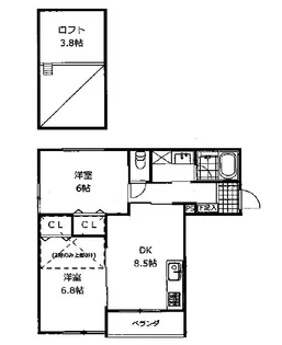 ルネ・丸美Ⅳ【3階】の間取り
