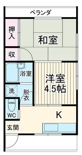 弥生荘【202号室】の間取り