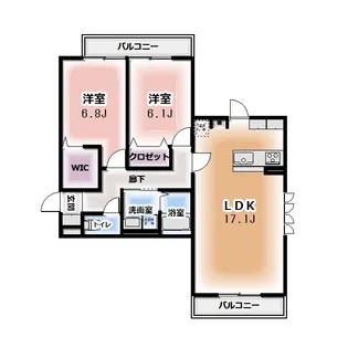 HEIMMAISON中田本町A【2階】の間取り