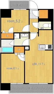 アイサフィール博多駅東【8階】の間取り
