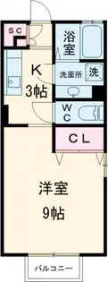スプリングヒルズA【103号室】の間取り