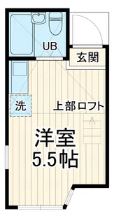 ユナイト境之谷プリンアラモード【2階】の間取り
