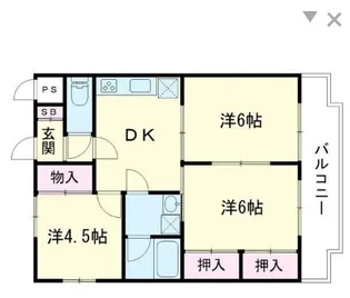 テラス大宮【2階】の間取り