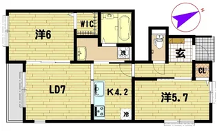 アムール久喜A棟【1階】の間取り