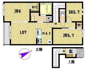 アムール久喜A棟【2階】の間取り