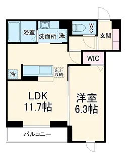 D PAINA 登戸II【1階】の間取り