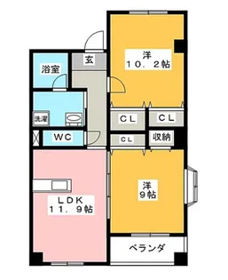 ラメールデトワール【3階】の間取り