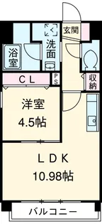 ル・コンセルト本陣【4階】の間取り