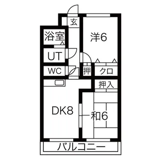 コンフォール石坂D【1階】の間取り