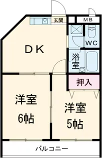 グレイス柿生【401号室】の間取り