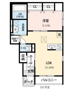 プーロ・デ・ヴェント【1階】の間取り