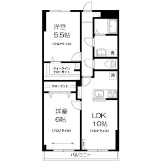 スカイパレス北野【4階】の間取り