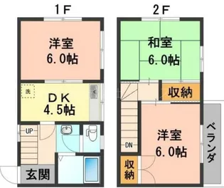 タウンハウス【1階】の間取り