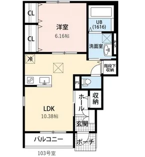 プーロ・デ・ヴェント【1階】の間取り