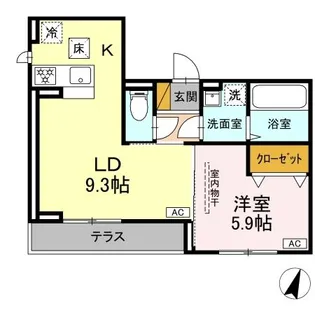 D-SOLACE裕光 A【3階】の間取り