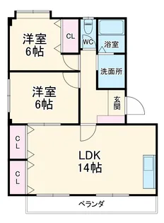 ジーライズ西味鋺B棟【102号室】の間取り