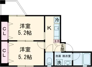 ソレーユ板橋【2階】の間取り