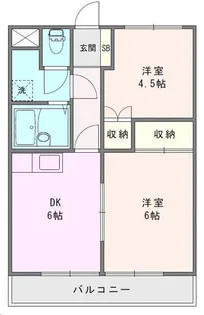 さくら都市マンション1番館【4階】の間取り