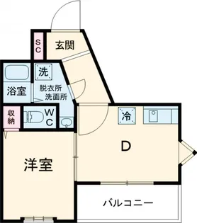 フローラ若宮【301号室】の間取り