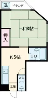 第五共和コーポ【201号室】の間取り