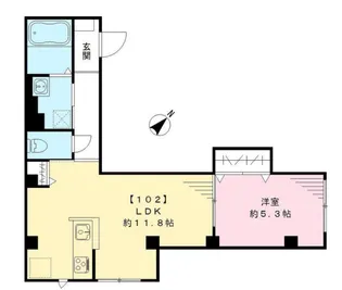 オーラヴァン池上【1階】の間取り