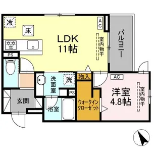 ル・カヴァリエ【1階】の間取り
