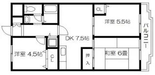 レジョンドール鶴見緑地【3階】の間取り