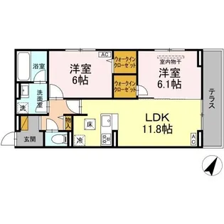 グランディール柏の葉【1階】の間取り