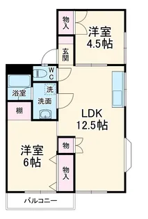 エスパース上宿【105号室】の間取り