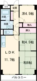プローブ羽衣【303号室】の間取り