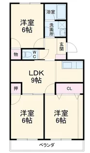 東栄サンハイツ【303号室】の間取り